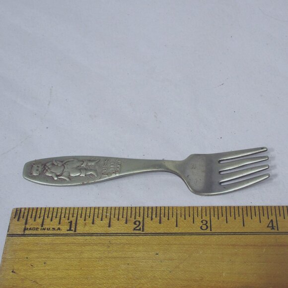Vintage Silverplate Silver Plate Childs Kids Fork Puss in Boots Regal Silver Co - Picture 1 of 6